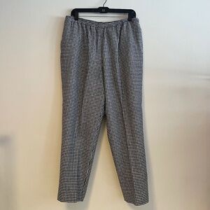 The Tog Shop Straight Leg Elastic Waist Pants Bottoms Houndstooth Womens 16 P
